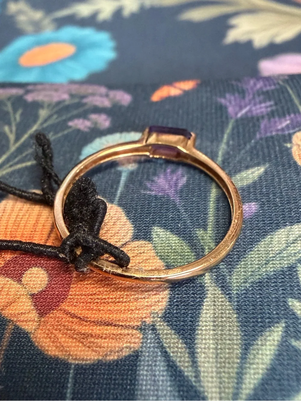NWT HIRAJULE 14k Yellow Gold Baguette Amethyst Ring sz 6